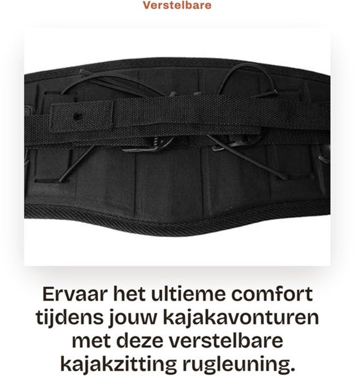 Kajakzitting Verstelbaar - Rugleuning - Antislip - Lichtgewicht - EVA/Oxford - 40,5x17 cm - Duurzaam - Kajakrugleuning