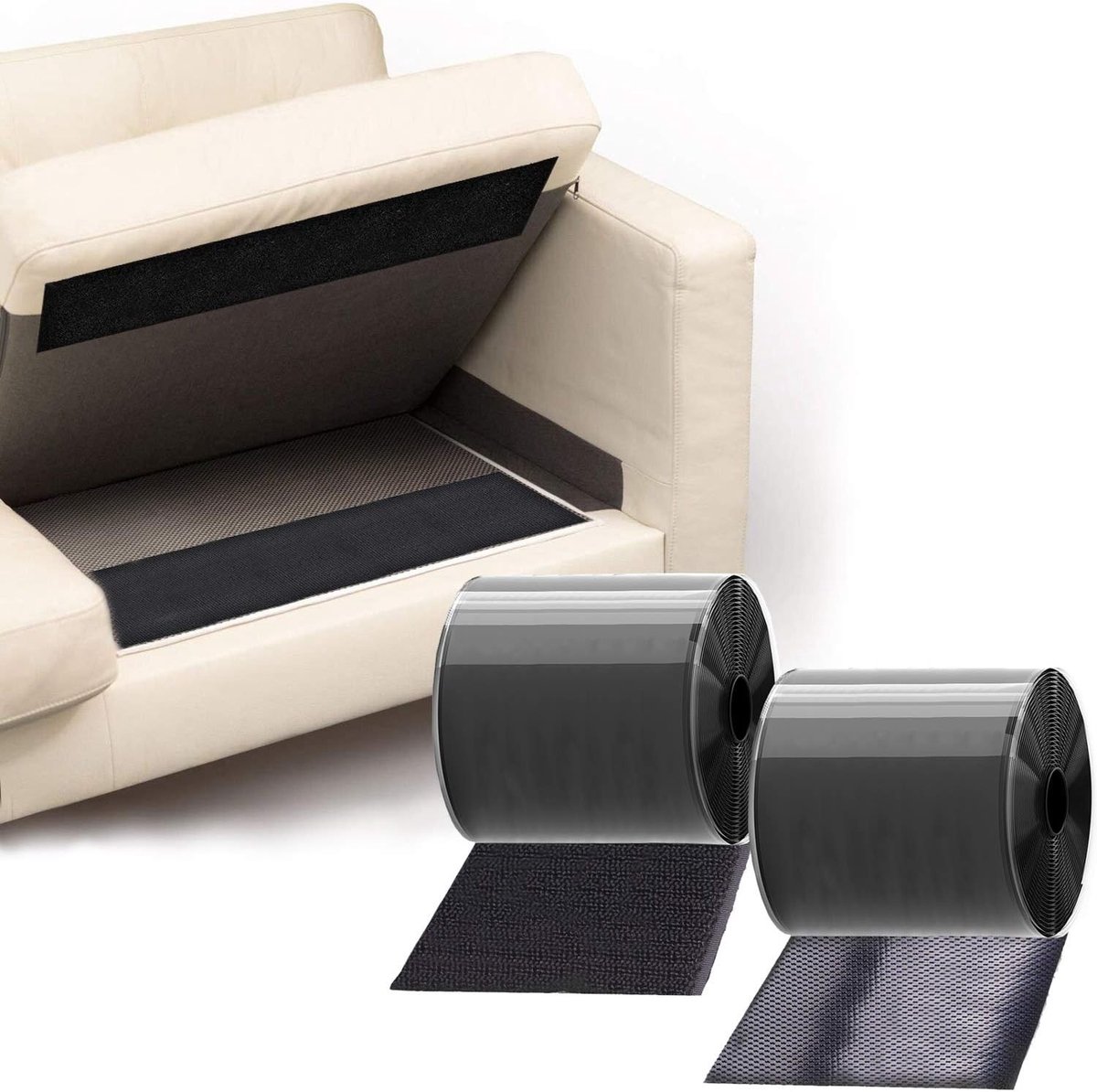 Extra Sterk Zelfklevend Klittenband Zwart - 11cm Breed x 2 Meter Lang Lus- en Haakband
