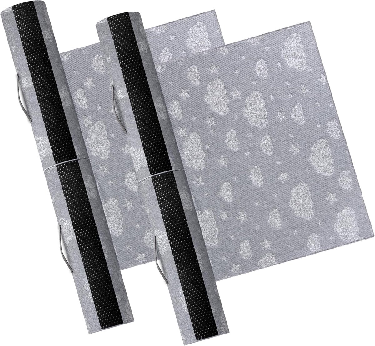 SnelShoppen - Safety Fence Bed Rail - Vouwbare Bedhekken voor Kinderen met Handvatten - Duurzame Schuim Padding - Antislip en Wasbaar - Set van 2