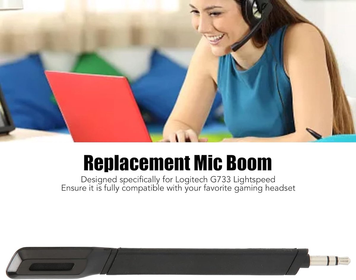 SnelShoppen - G733 Vervang Microfoon voor Gaming Headset, Professionele 3.5mm Microfoon met Heldere Geluid en Effectieve Ruisonderdrukking