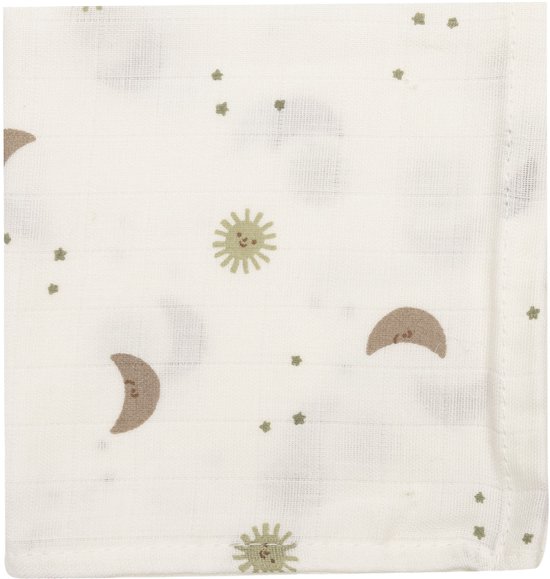 Jollein Hydrofiel Monddoekje - 31x31cm - Over the Moon - 3 Stuks van Jollein — afbeelding 3