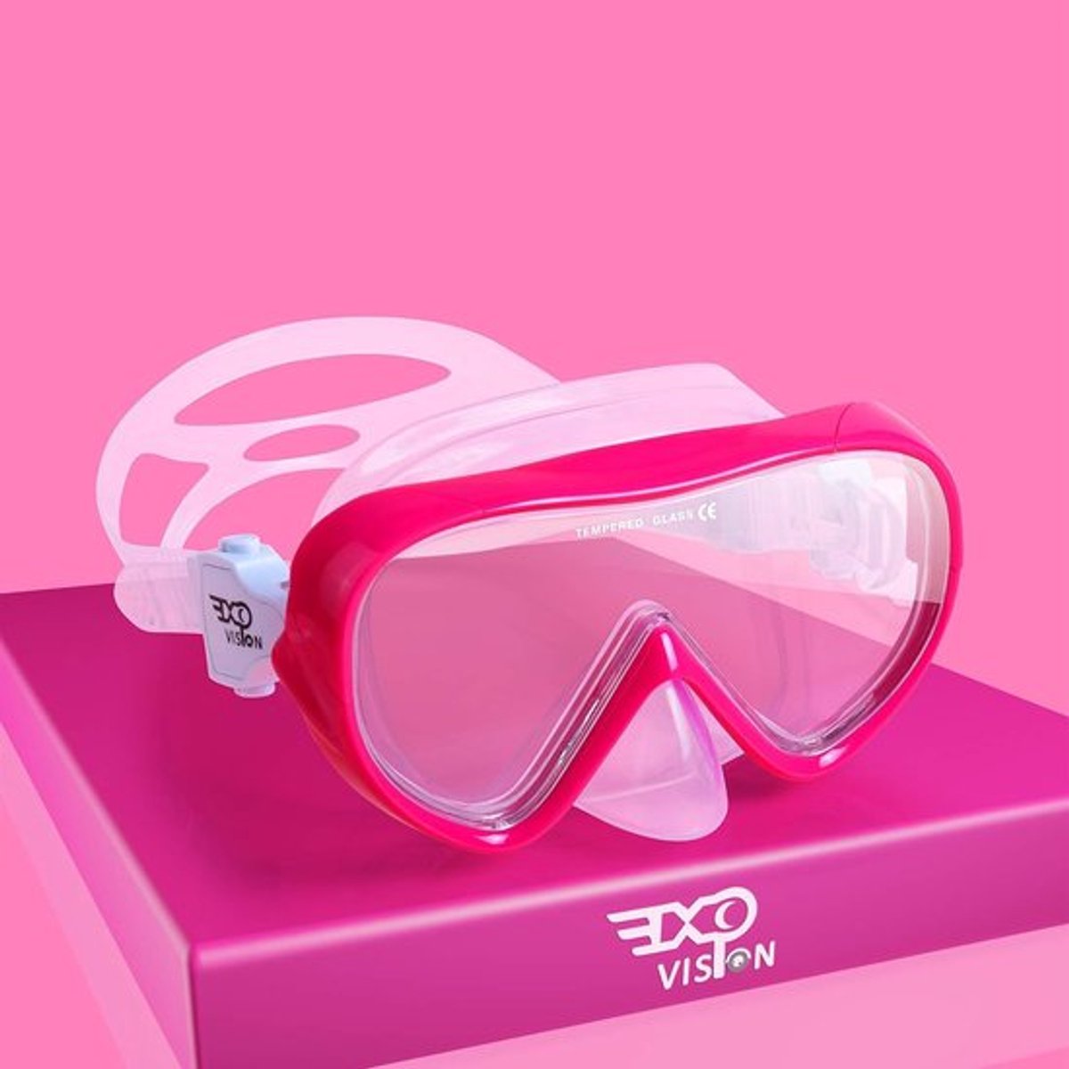 SnelShoppen - Kids Duikbril 180° Panorama Snorkelmasker Anti-Fog Tempered Glass Zwemmasker voor Jongens en Meisjes met Neuskap 4-16 Jaar