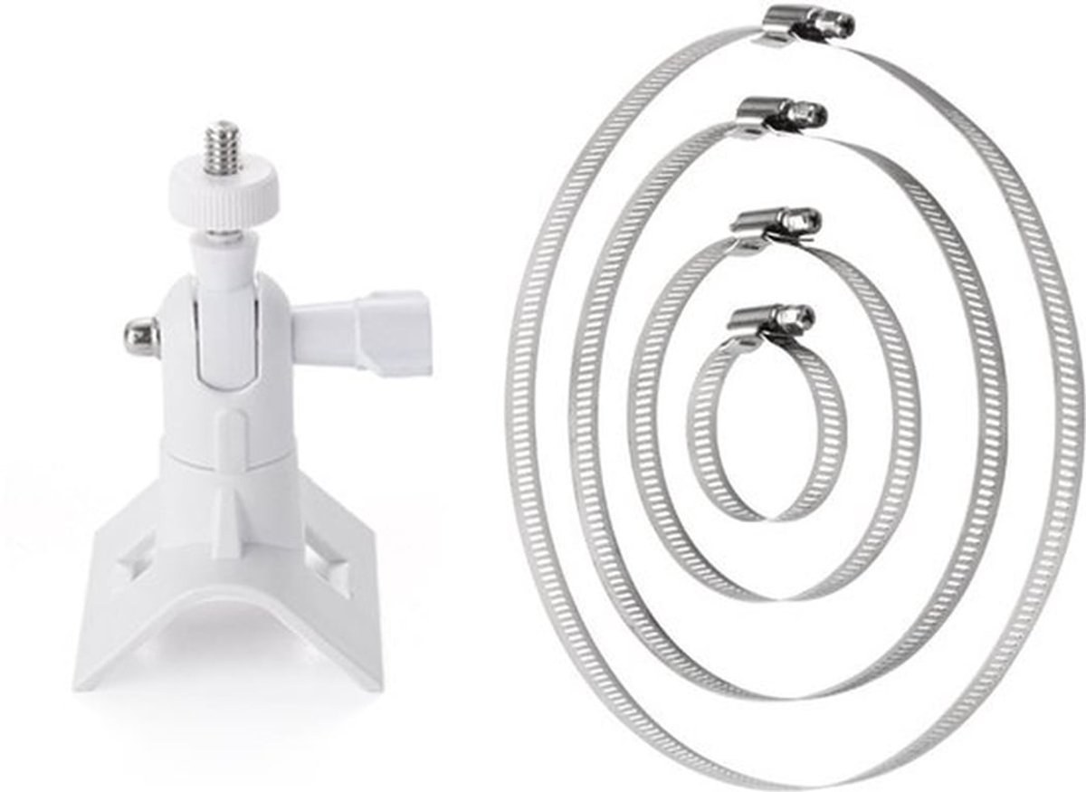 Geschikt voor universele beugels van geschikt voor Arlo/Wyze/Eufycam voor wand- en plafondmontage, boorvrije paalbeugel voor beveiligingscamera's buitenshuis - wit