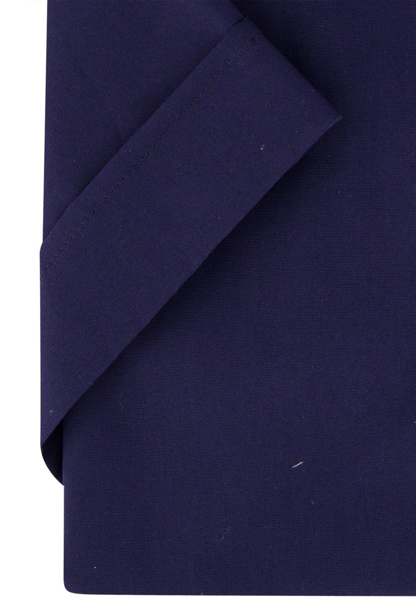 Ledub normale fit overhemd korte mouw donkerblauw
