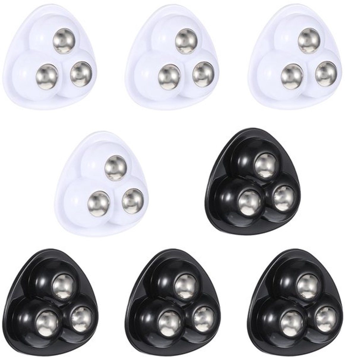 Casters 8 Stuks - Mini Casters - 360 Graden Casters - Universele Casters - Rollerbal Lager - Zacht en Geluidsloos - Rolwielen