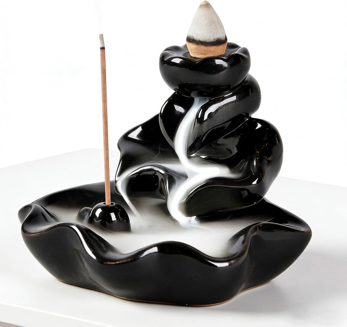 Handgemaakte keramische wierookbrander voor aromatherapie en sfeervolle huisdecoratie