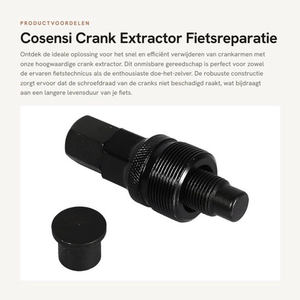 Trapass Extractor Hoogwaardige Hardheid - Fiets Houder - Pedalen Trekker - Verwijderbare Kop - Geschikt voor ISIS/Tapered Modellen - Trapaskruk