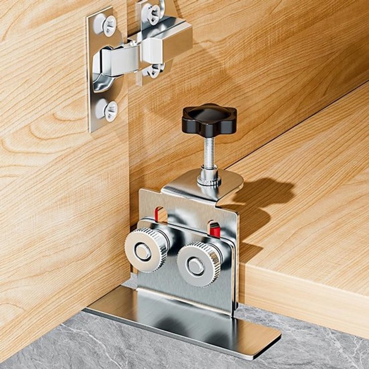 Kastdeuren Installatieklem Verstelbaar - Positioneerder - Montagetool - Klem voor Kastdeuren - Professionele Installatie - Klembereik 0-36 mm