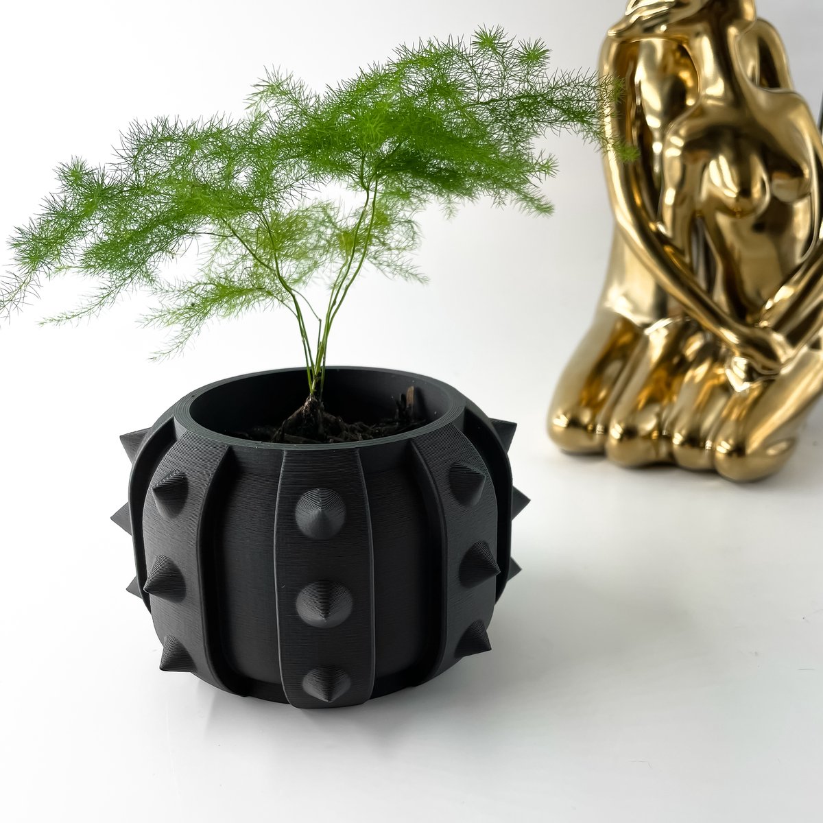 Skushy Alverplanterold Bloempot - Moderne Designpot voor Kamerplanten - Sculpturale Plantenpot voor Woonkamer en Kantoor - Premium Woondecoratie