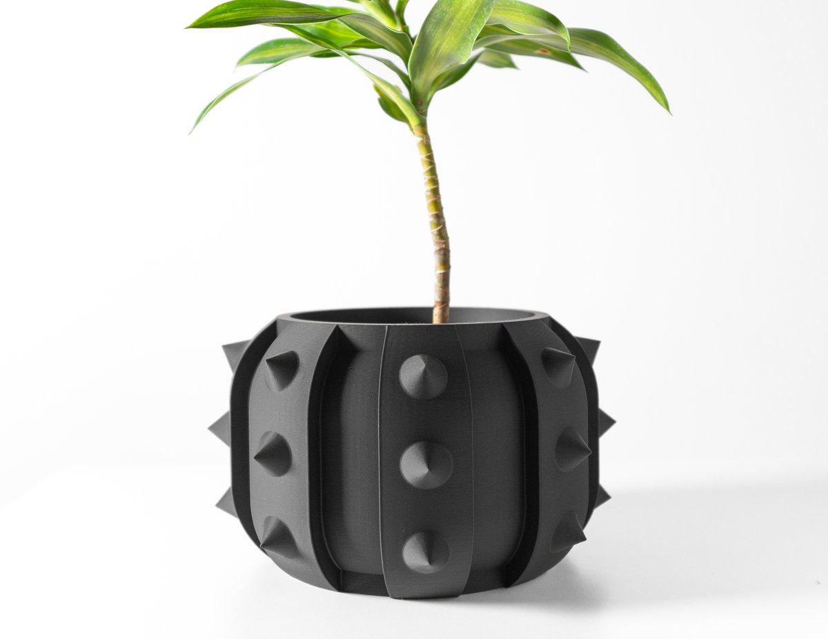 Skushy Alver Bloempot - Moderne Designpot voor Kamerplanten - Sculpturale Plantenpot voor Woonkamer en Kantoor - Premium Woondecoratie