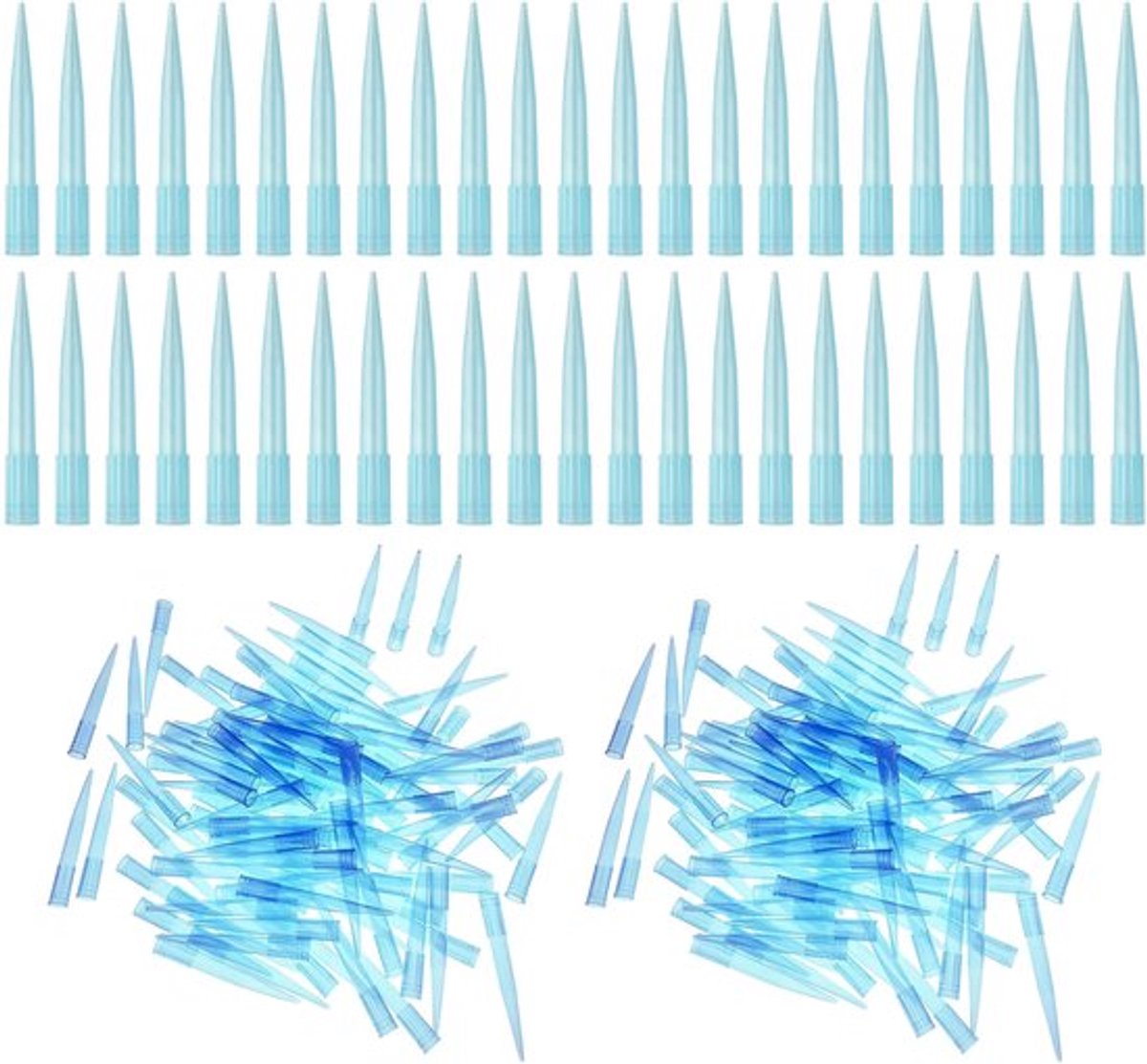 Pipetpunten 500 stuks - Transparant Blauw - 1000 µl/ml - Kunststof - Autoclaveerbaar - Universaal Laboratorium - Pipettips