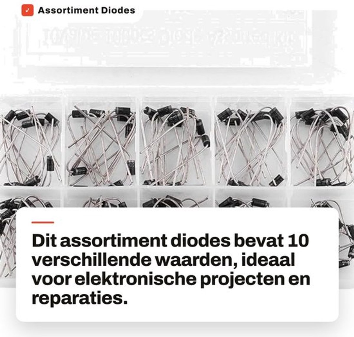 Assortiment Diodes met 10 Waarden in Doos