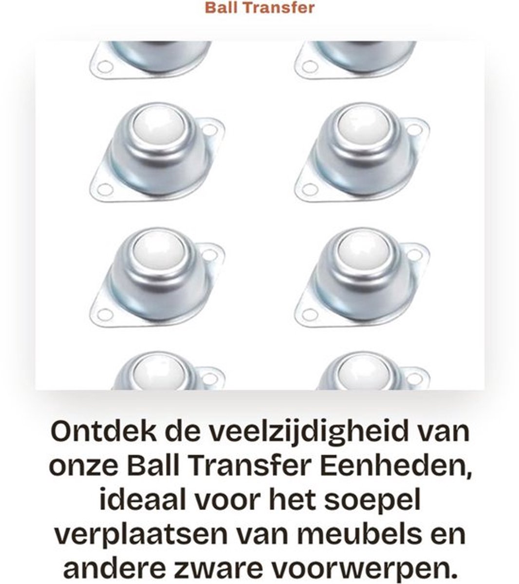 Ball Transfer 8 Stuks - Nylon Meubelwielen - Zwenkwielen - Universele Roller - Flexibel Draaien - Handig en Praktisch