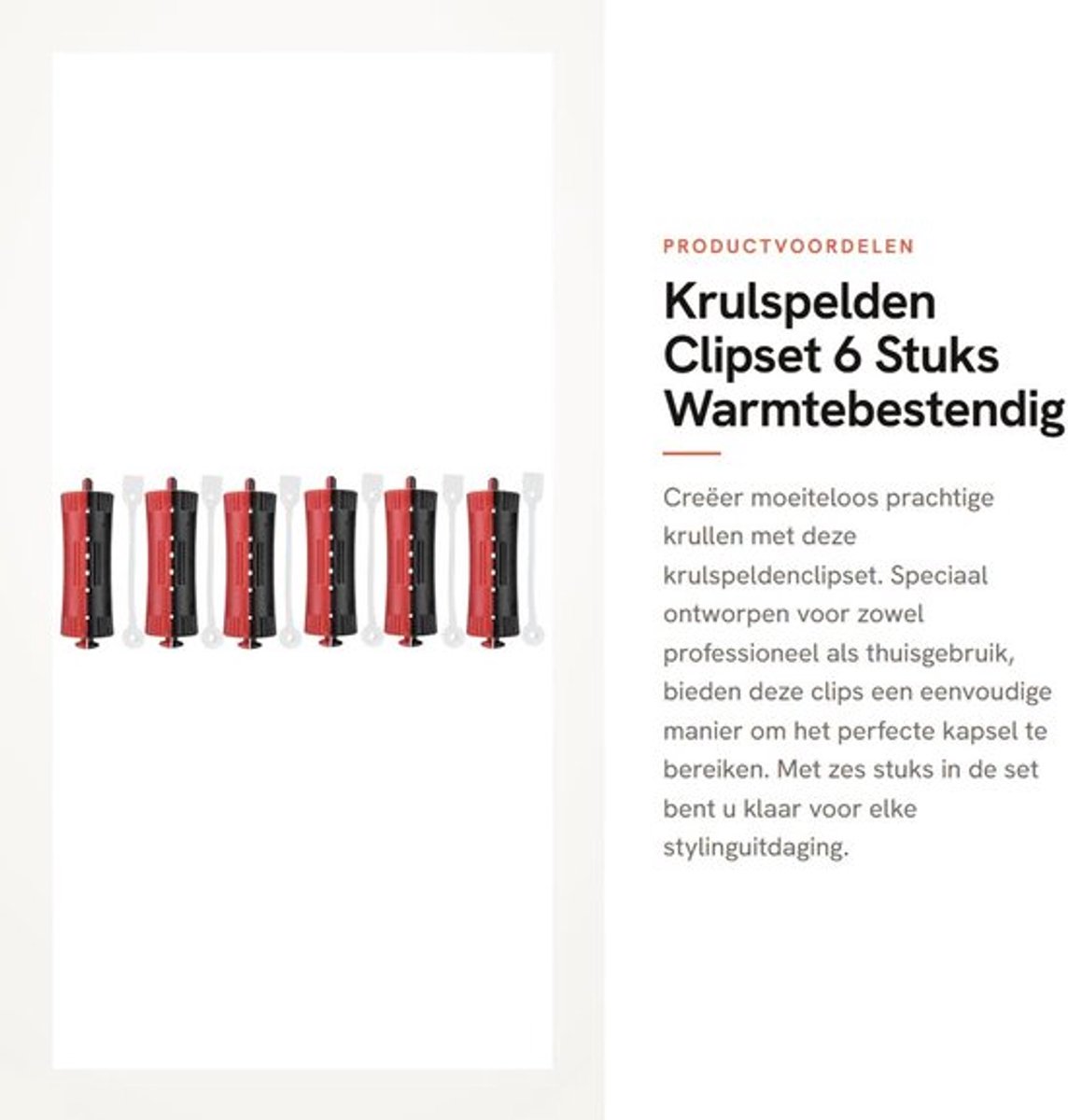 Krulspelden 6 Stuks - Warmte/Koude Permanente Golf - Antiskid/Haarroller - Styling Gereedschap - Elastisch Band - Perfecte Styling - Haarrollers