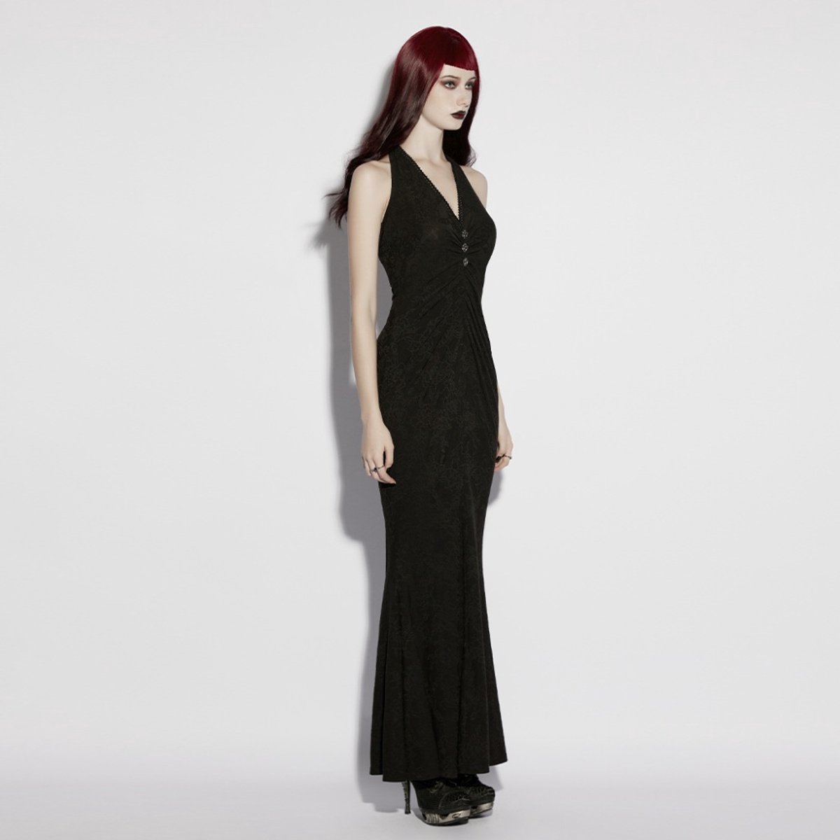 Punk Rave - Midnight Siren Lange jurk - XL/2XL - Zwart