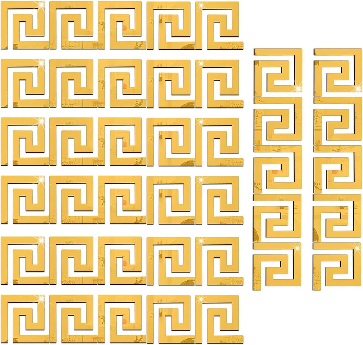 Verwijderbare Geometrische Spiegels voor Muurdecoratie, 40 Stuks Acryl Wandstickers, Zelfklevende Spiegels voor Woonkamer, Slaapkamer en Kantoor
