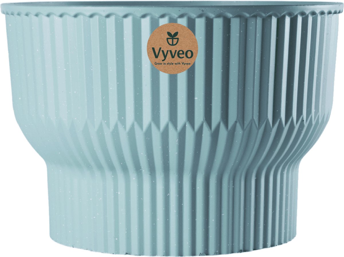 Vyveo - Bloempot Norma - 35x24 - Mintgroen - Bloempot voor binnen en buiten - Lichtgewicht - Breukbestendig - Vorstbestendig - UV-bestendig