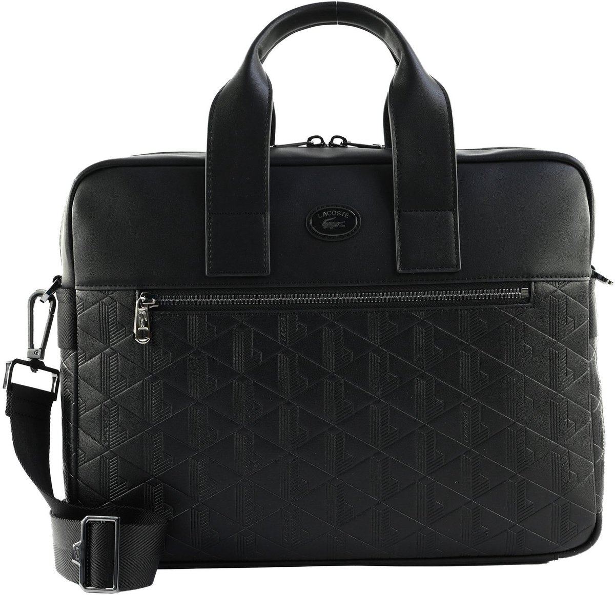 LACOSTE laptoptas business tas met laptopvak Computer Bag Noir zwart