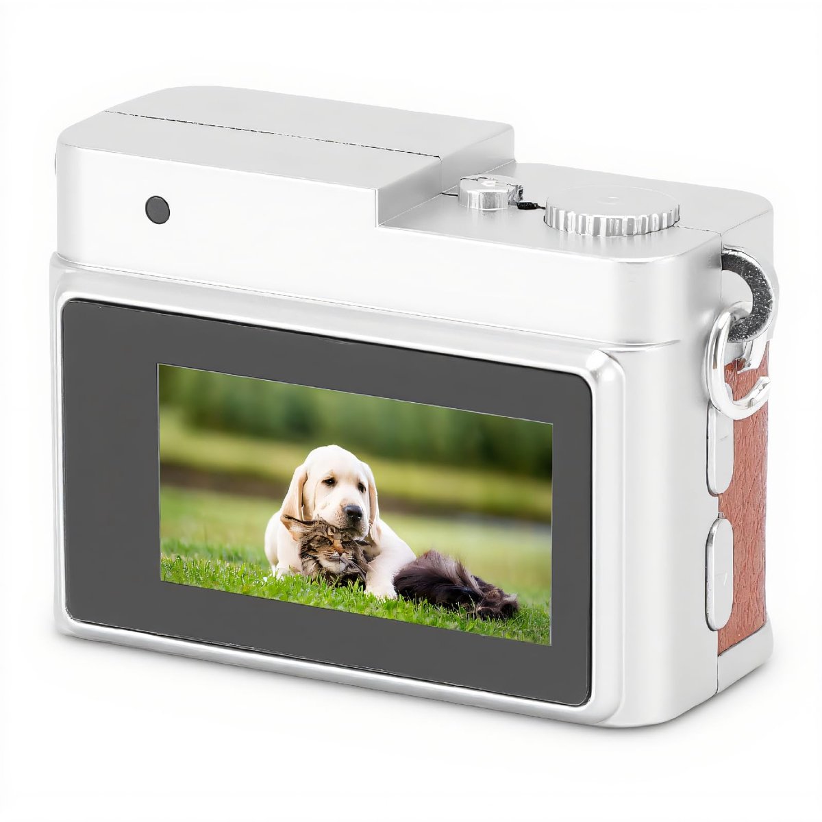 SnelShoppen - Dpofirs Kleine Retro Digitale Camera 1080p HD met 128 GB Geheugen - Vintage Stijl Sleutelhanger voor Reis, Buiten Fotografie en Leren Op