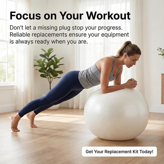 Gymnastiekbal Stoppers - Yogabal Luchtplug - Fitness Onderhoud - Universeel Compatibel - 12 stuks - Wit van Merkloos — afbeelding 5