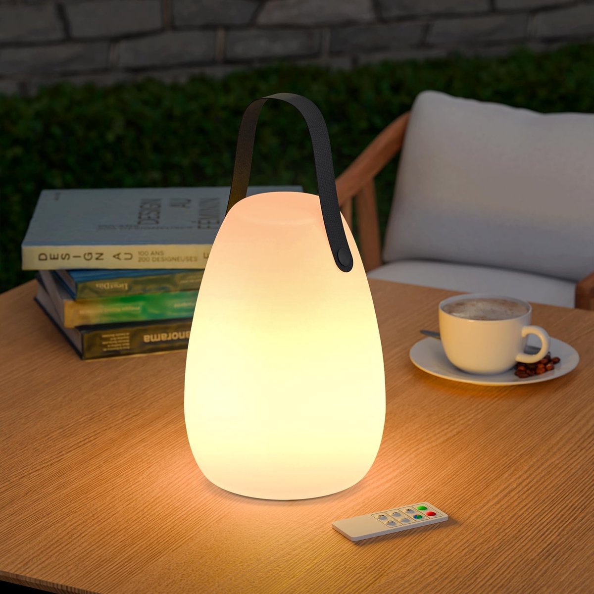 SnelShoppen - FUYO Tafellamp Buiten Oplaadbaar LED Dimbaar 8 Kleuren Draadloos IP44 Waterdicht met Afstandsbediening voor Tuin Slaapkamer Terras Feest