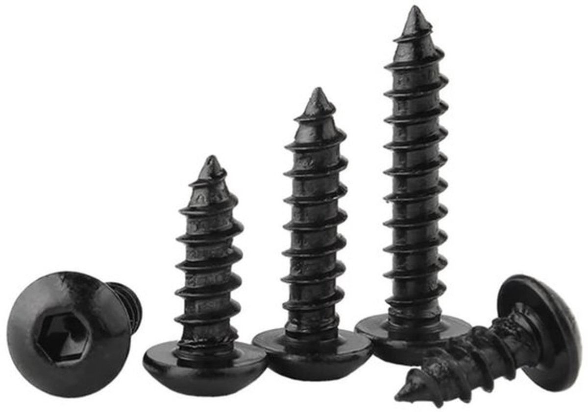 Houtschroeven Zelftappend - Binnenzeskantschroeven - M5 x 30 mm - 30 Stuks - Bevestigingselementen - Geschikt voor Hout en Kunststof - Schroeven