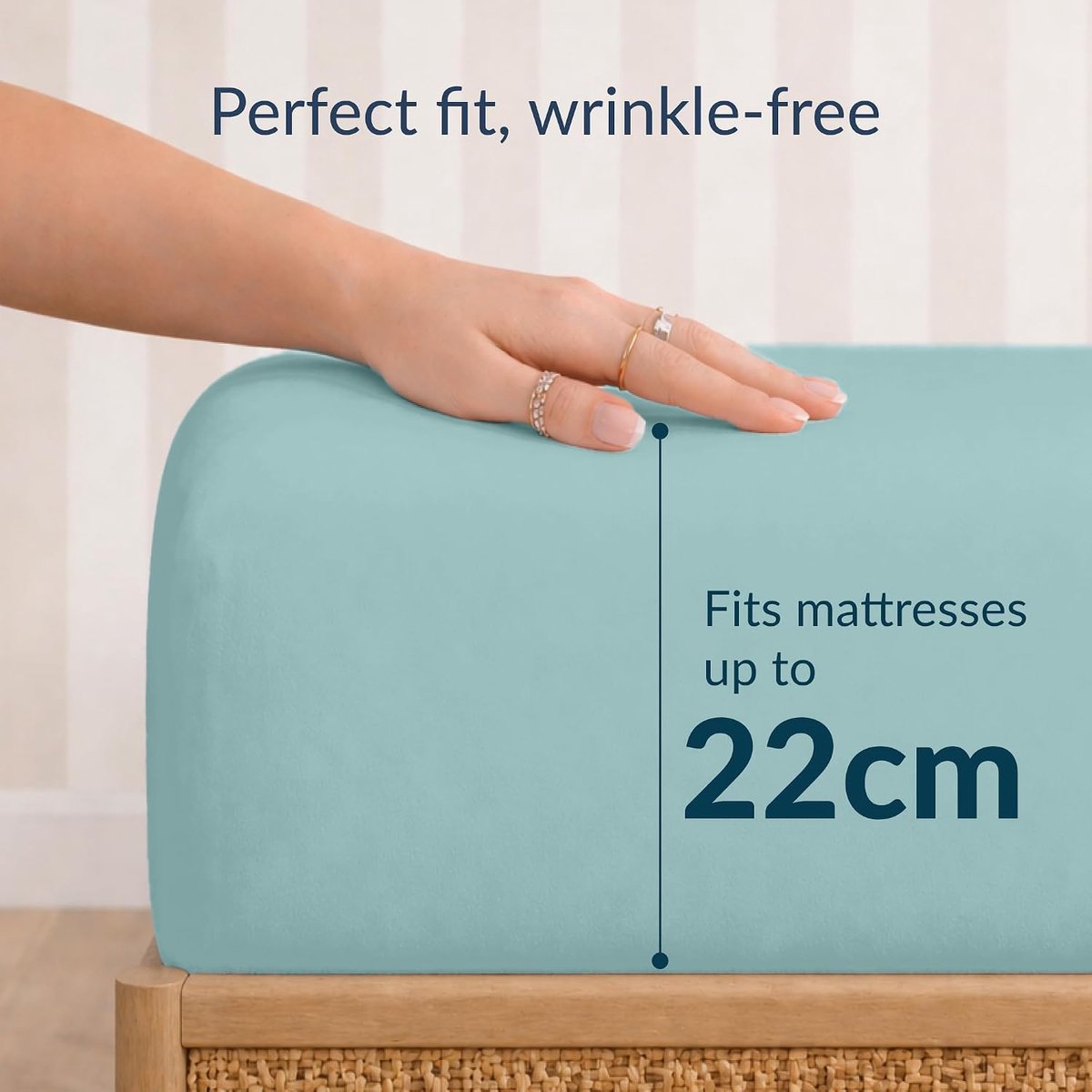 SnelShoppen - Fitted Sheet 100x200 cm - Aqua - 25 cm Hoes - Oeko-Tex - Zacht Microvezel - Machinewasbaar - Ideaal voor Bedden en Logeerkamers