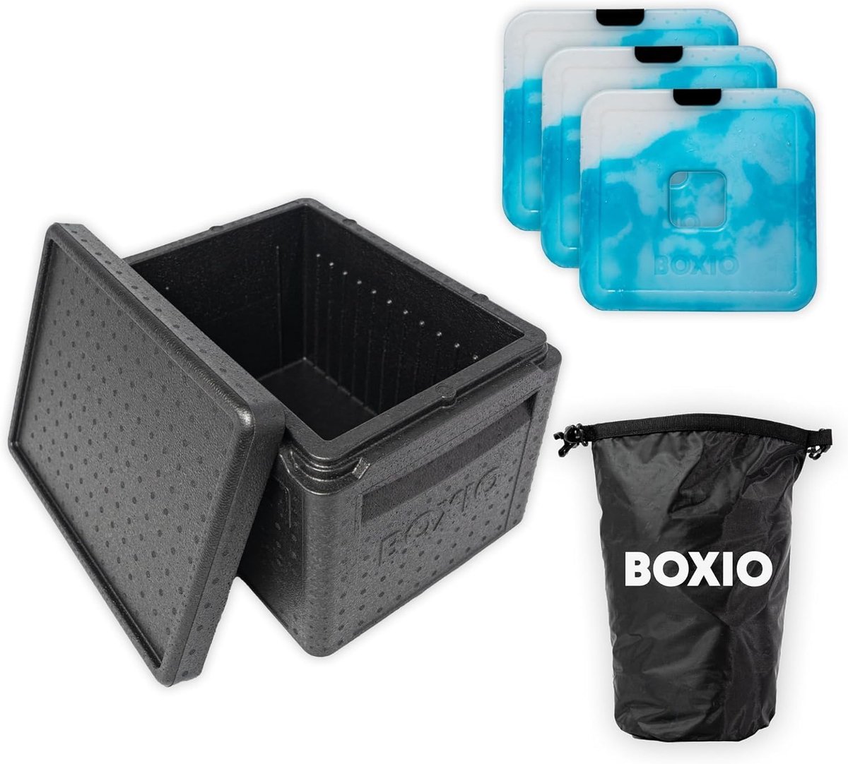 SnelShoppen - Koelbox Camping zonder Stroom - BOXIO Cool Plus met Temperatuurzones, Koelaccu's, Ideaal voor Feesten, Tuin, en Kamperen - Ruime Thermob