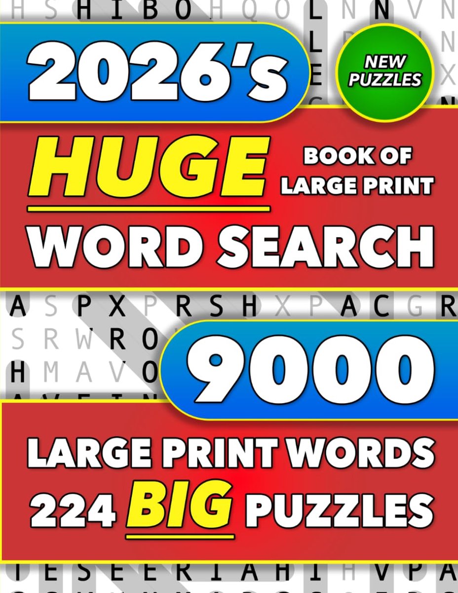 Huge Book of Large Print Word Search: 9000 Words - 224 Puzzles - Varied Themes - ShopVlot