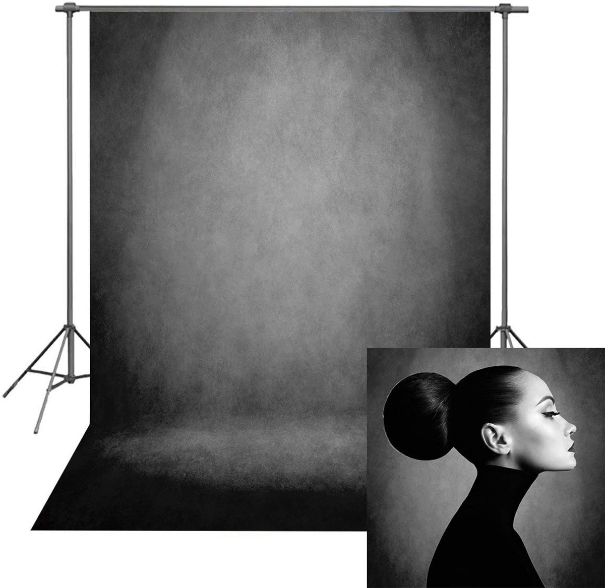 Elzusha - Retro Abstract Grijs Fotografie Achtergrond 5x7FT voor Studio Gebruik