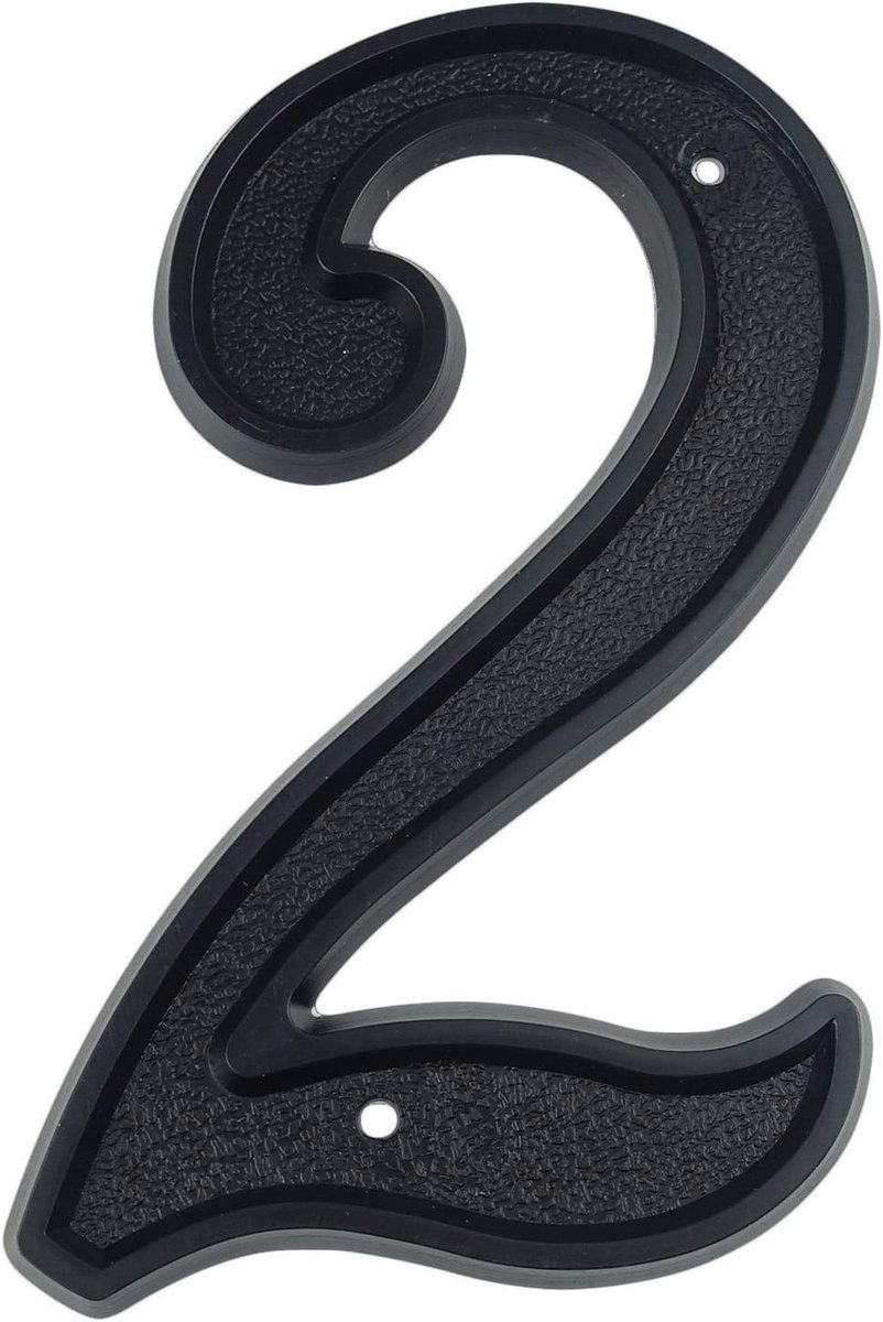Moderne 5.5 inch huisnummers van zwart ABS plastic voor straten en adressen - Duurzaam en stijlvol