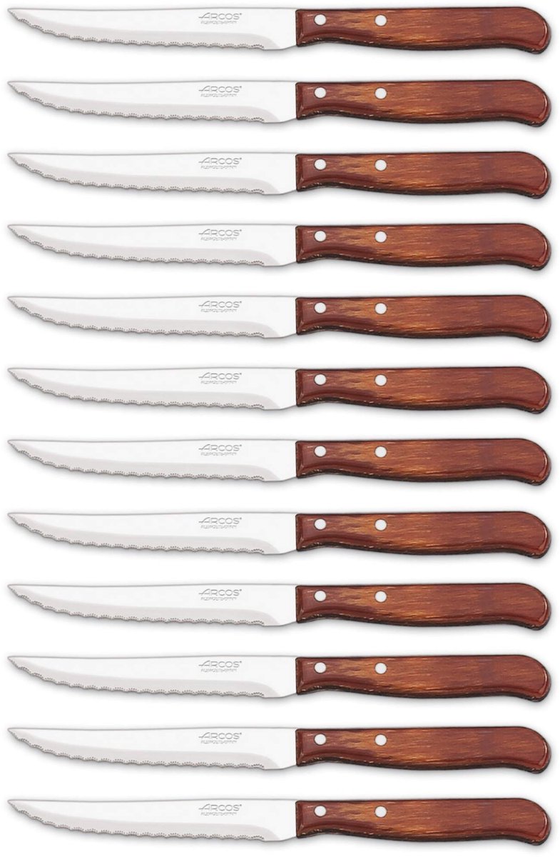 Elzusha - Set van 12 Steakmessen met RVS Lemmet