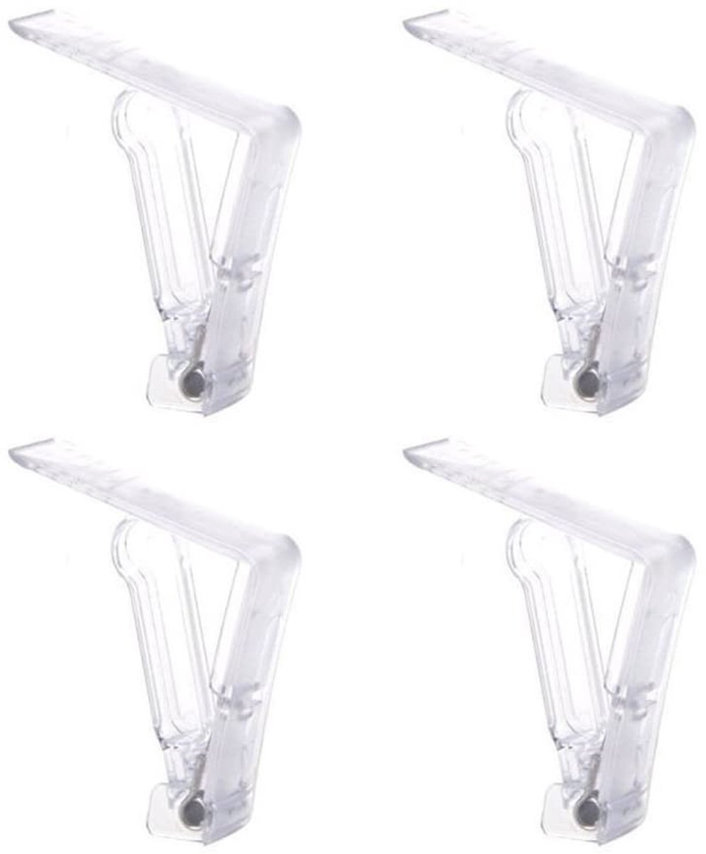 Elzusha - Set van 4 Tafelklepclips van Transparant Plastic