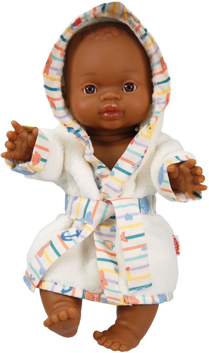 Jongens Babypop met Badjas Ahoy - 34cm