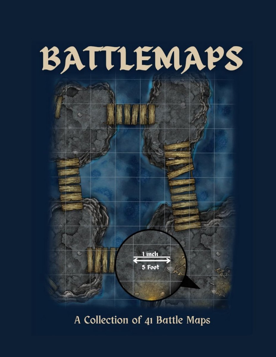 BATTLEMAPS: Battle Maps for DnD 5E - Portable RPG Map Book - Fantasy Grid Maps for Tabletop Roleplaying Games - ShopVlot
