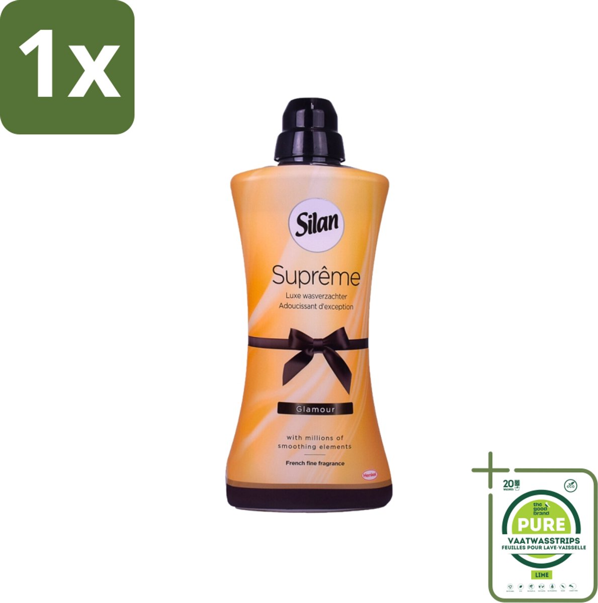 1 x Silan Suprême - Wasverzachter - Glamour - 44 Wasbeurten - 1.2L - Wasverzachter - Wasverzachter Glamour - Luxe Wasverzachter - Zachte Was - Geurige Was