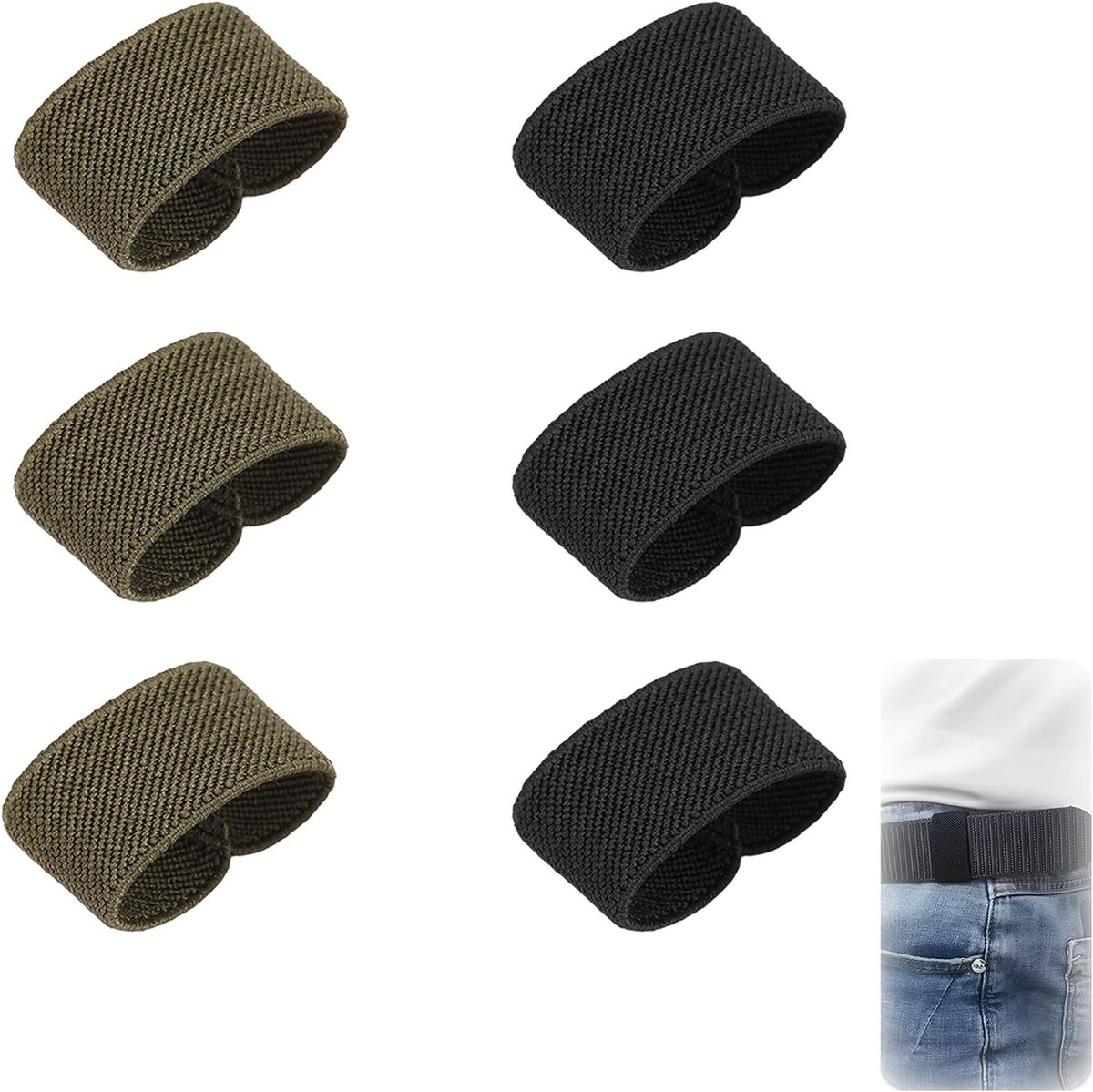 Verstelbare Elastische Broekriem Houder met Meerkleurige Lussen voor 3cm-3.5cm Riemen en Bevestigingsbanden