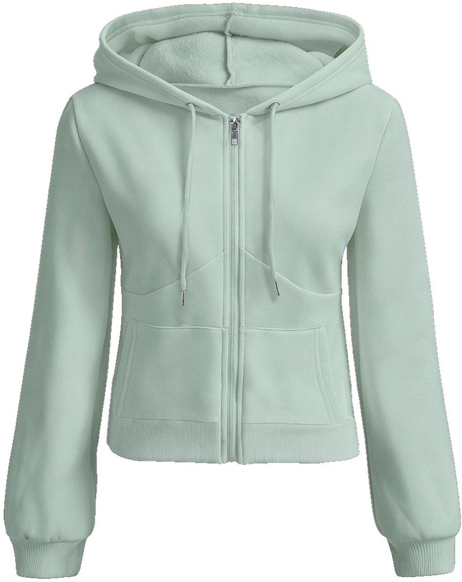 Currero Vest Dames Met Rits Sweater Cardigan Gebreid Sweaters Hoodie Warme Trui Lange Mouw Groen
