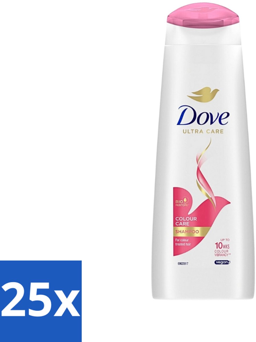 25 x Dove Ultra Care - Color Care - Shampoo - Geverfd Haar - 250 ml - Kleur Behouden - Gekleurd Haar - Haar Verzorging - Haar Reinigen - Haar Herstel