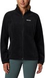 Zwarte Columbia fleece trui met rits en Columbia logo op de borst.