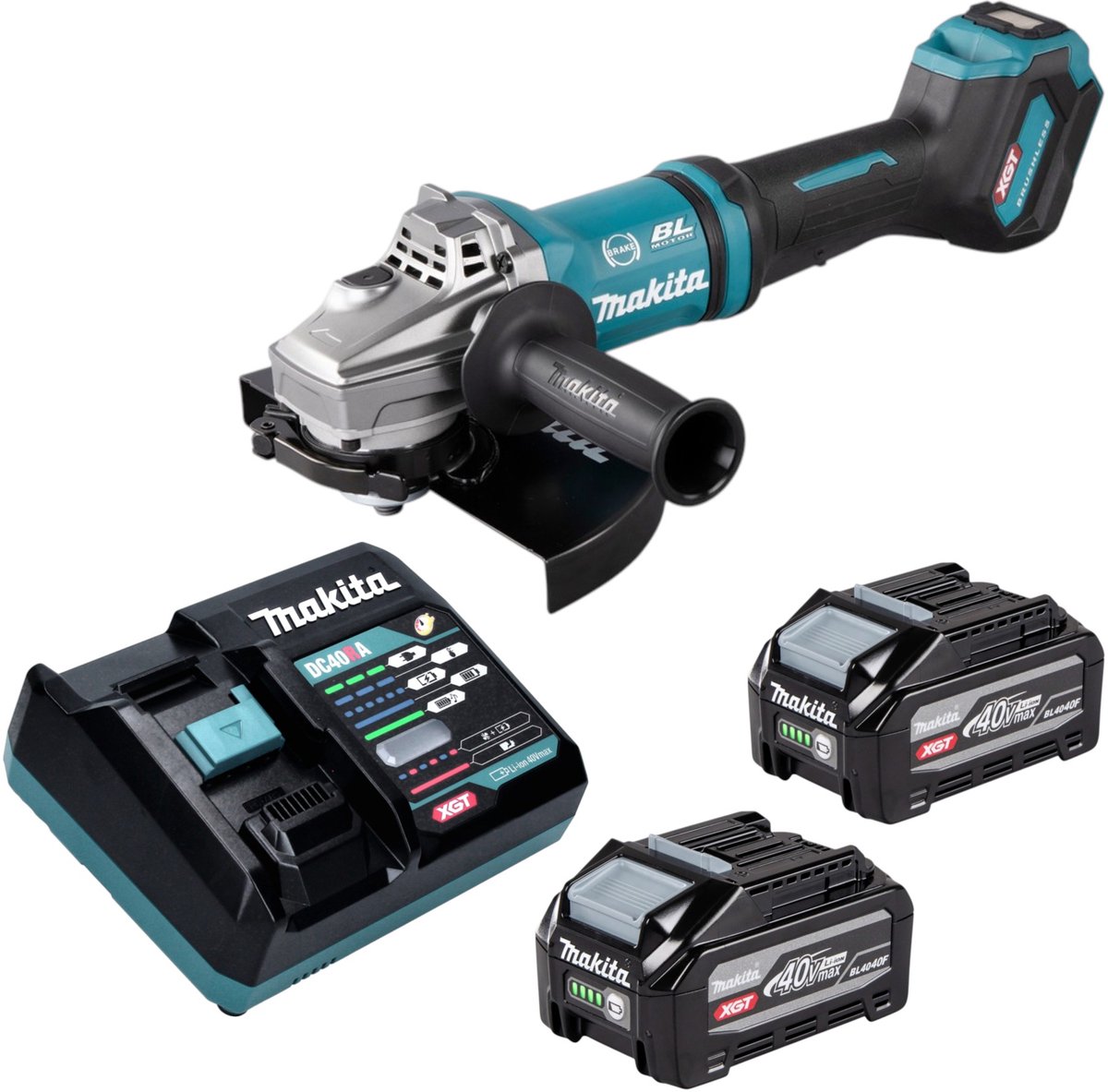 Makita GA 038 GZ accu haakse slijper 40 V max. 230 mm borstelloos XGT Solo - zonder accu, zonder oplader