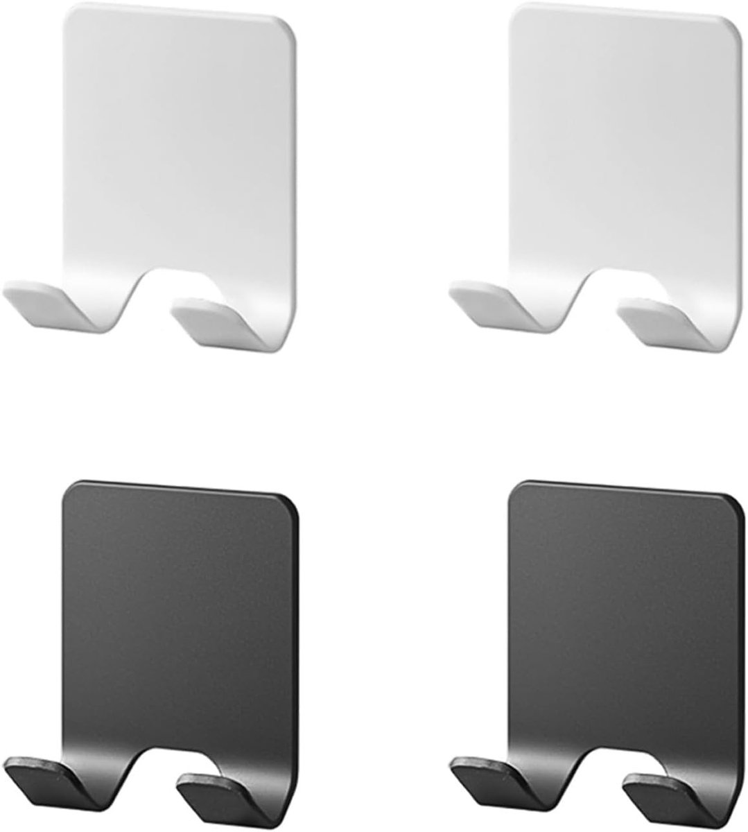 4 Wandhaakjes voor Scheermesjes, Zuignap Opbergdoos, Doucheplank en Opbergrek voor Badkamer