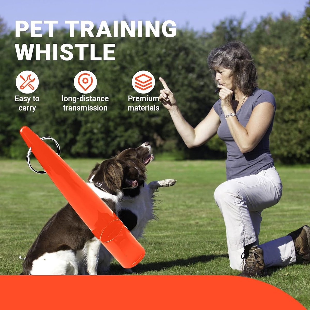 Professionele Hondenfluit voor Terugroeptraining, Met Hangriem, Standaard Frequentie, Effectieve Hondenopvoeding, Geluid en Bereik Verbeteren