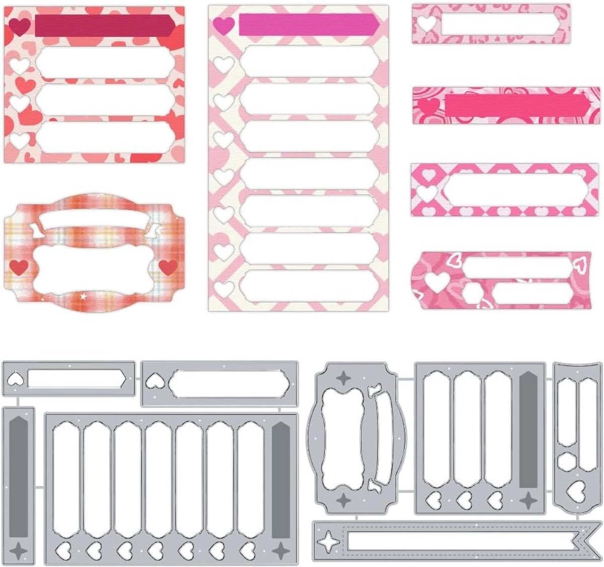 Etiketten Snijden en Stansen voor Kaarten Maken - Sjablonen van Koolstofstaal voor Scrapbooking, Ambachten en Uitnodigingen