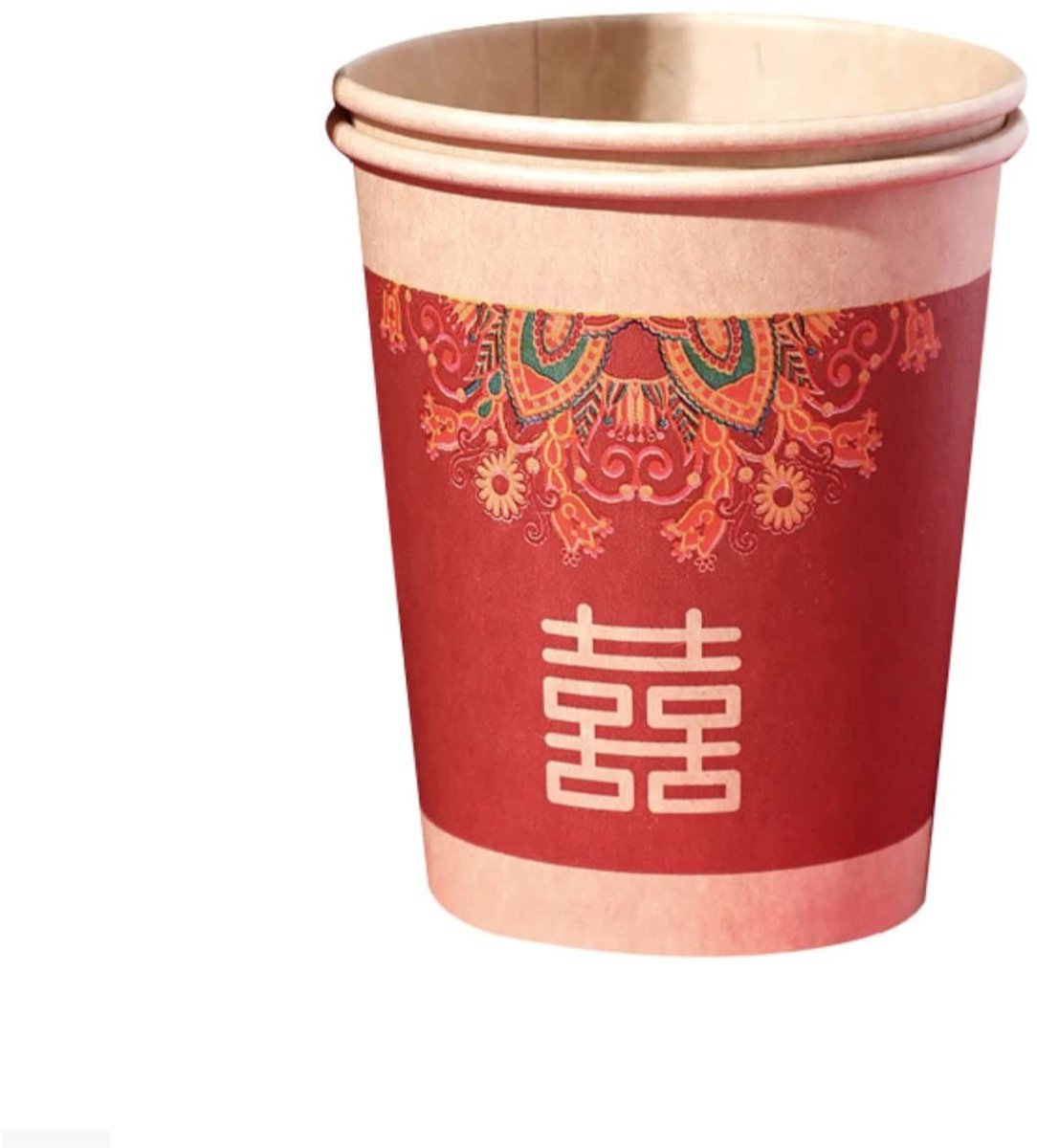 Elzusha - Wegwerpbekers van papier - 50 stuks - 245 ml - Bruin