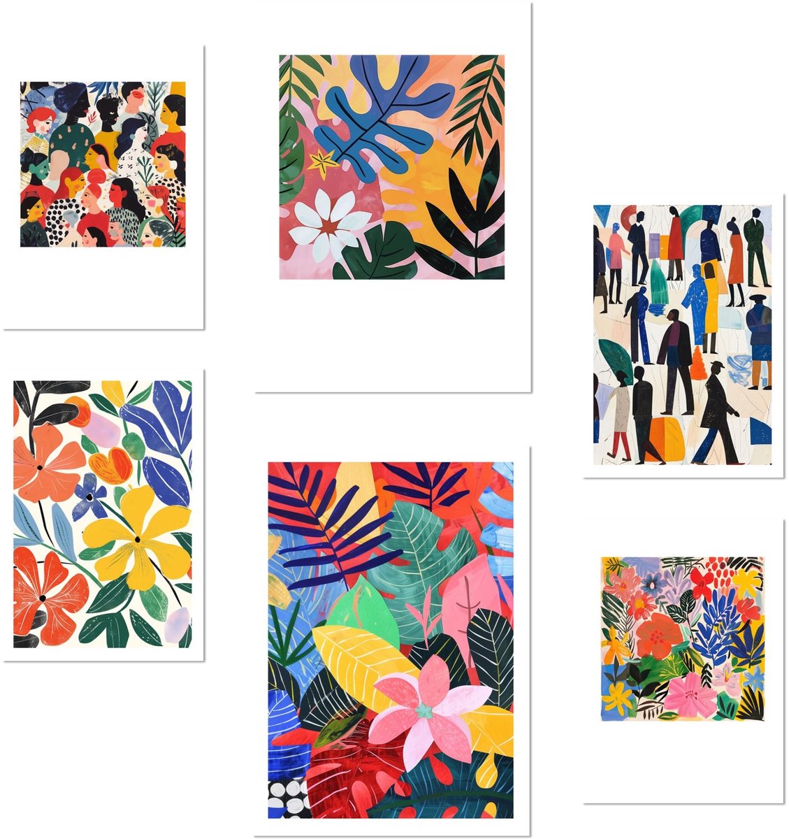 Elzusha - Set van 6 Matisse Posters voor Wanddecoratie