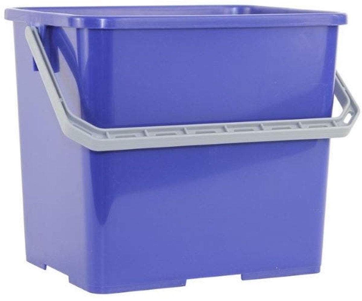 Emmer voor werkwagen 6 liter blauw