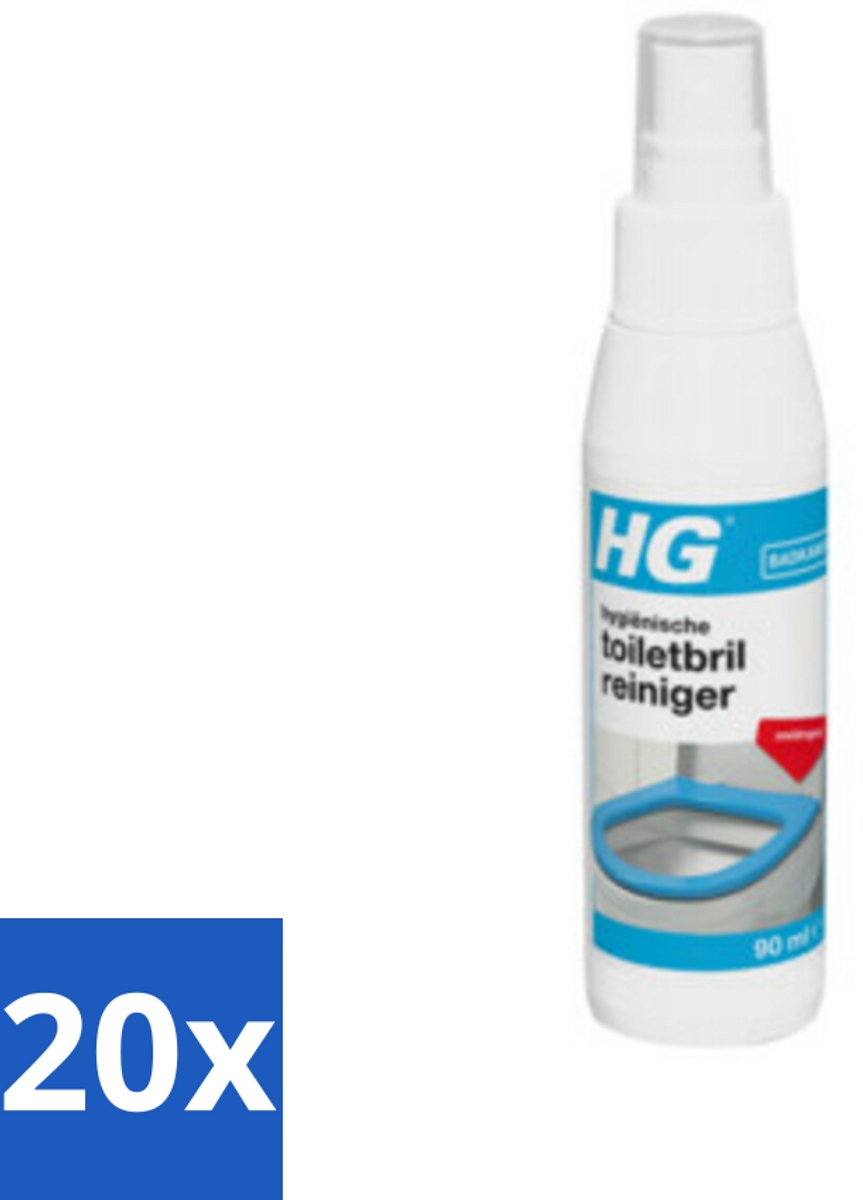 20 x HG Hygiënische Toiletbrilreiniger 100 ml - Toiletbril Reinigen - Hygiënische Toiletbril Reiniger - Sneldrogende Toiletbril Reiniger - Toiletbril Schoonmaken - Toiletbril Reinigen Snel