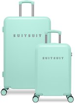 SUITSUIT Kofferset - Handbagage Koffer - Reiskoffer Groot - Kofferset 2 delig - 124L - TSA Slot - Evolution Misty Mint
