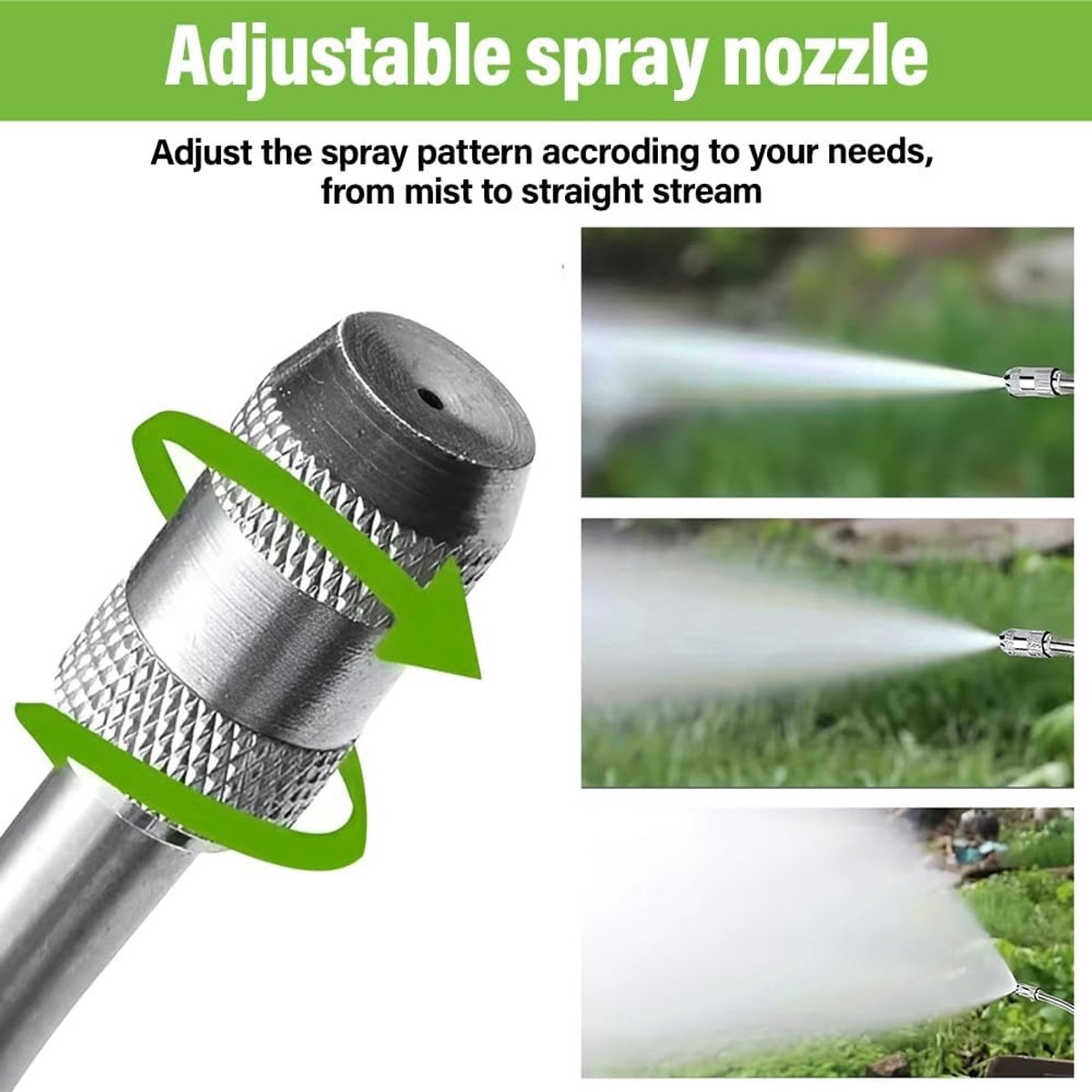 Vervangende sproeistang 72 cm voor universele sproeiers met afsluitventiel, ideaal voor tuinonderhoud en reiniging, geschikt voor 3/8 inch en 1/4 inch aansluitingen